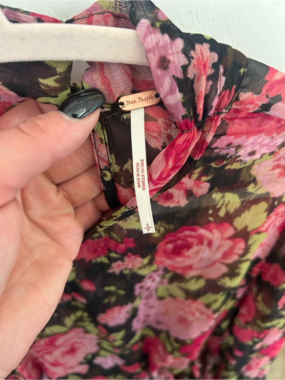 Free People Floral Chiffon Dress - Picture 3 of 5